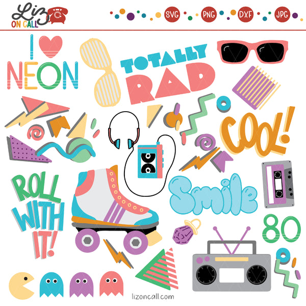 Retro 80s SVG Files