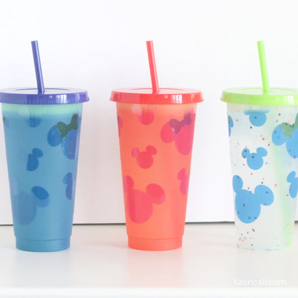Mouse Heads Reusable Color Changing Cold Cup