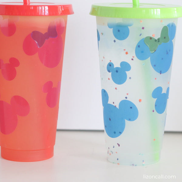 Mouse Heads Reusable Color Changing Cold Cup