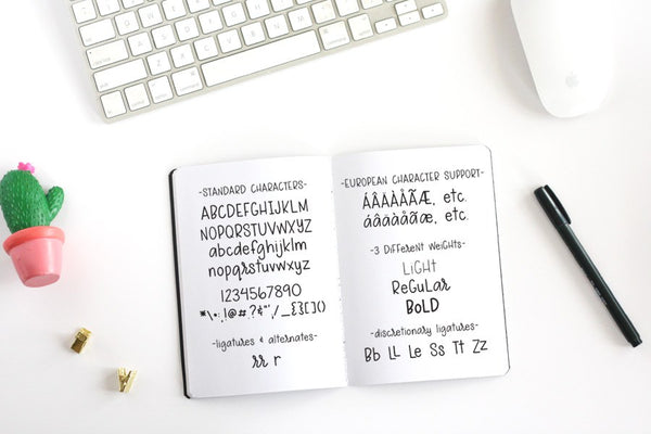 Phoenix Summer font trio. A hand written, relaxed, san serif font featuring 3 different weights. Available at lizoncall.com