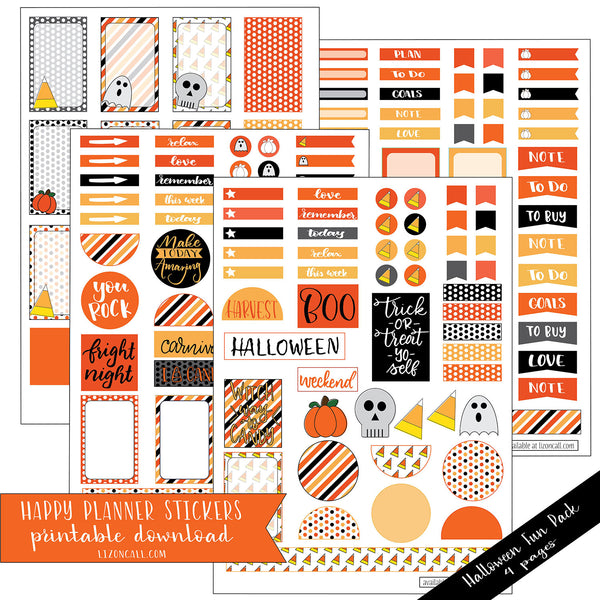 Happy Planner Stickers - Halloween