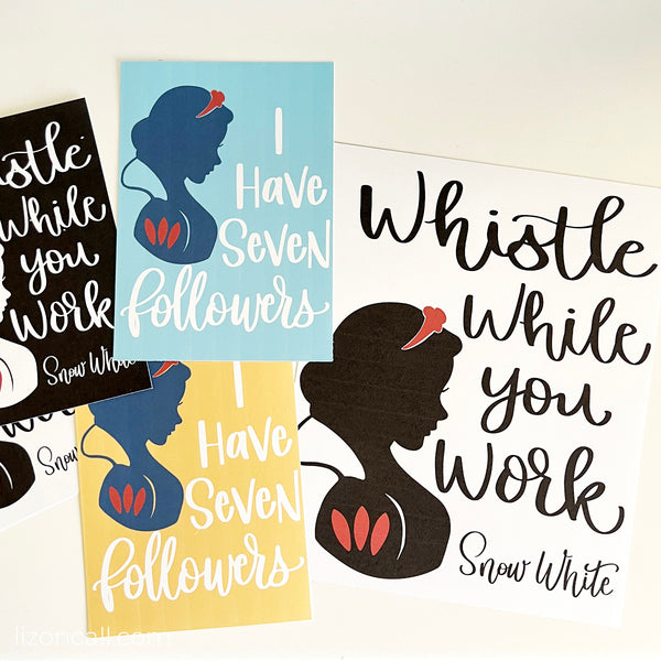 Snow White Word Art Prints