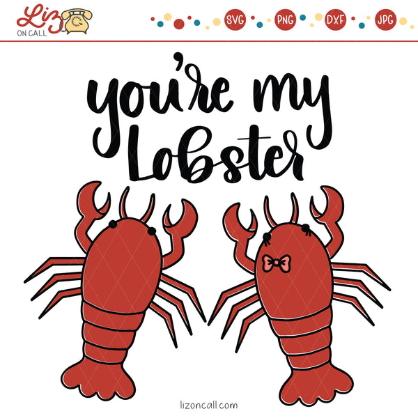 Lobster Valentine's Day SVG Files