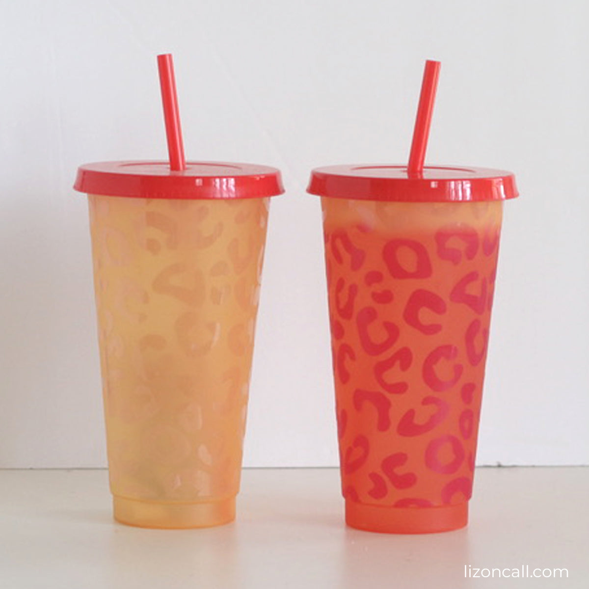 Animal Print Reusable Color Changing Cold Cup