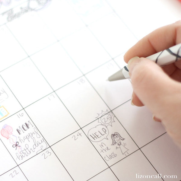 Yearly Calendar coloring pages for the 12 months of the year. Year round coloring fun for adults and kids.