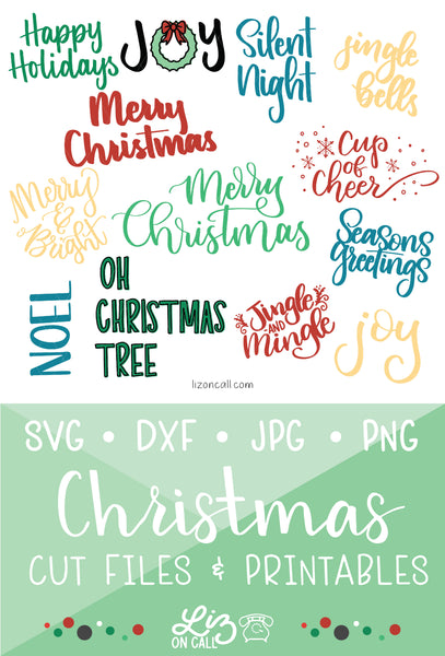 Christmas Word Art SVG Files