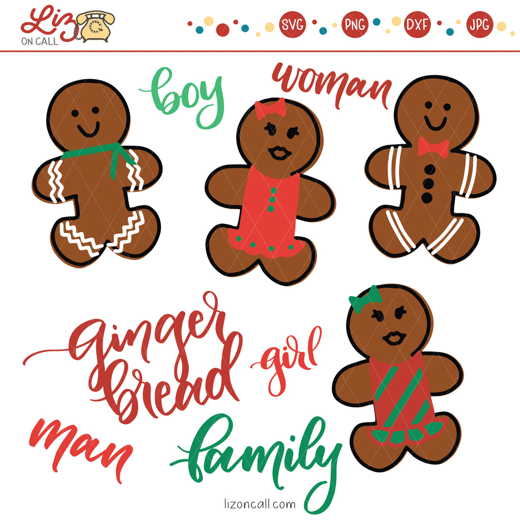 Gingerbread SVG Files – Liz on Call Designs