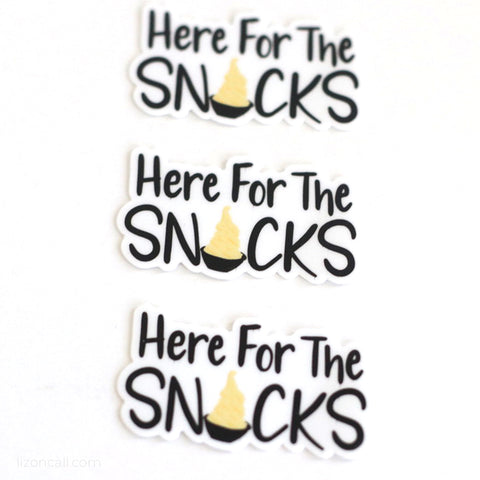 Here for the Disney Snacks Sticker