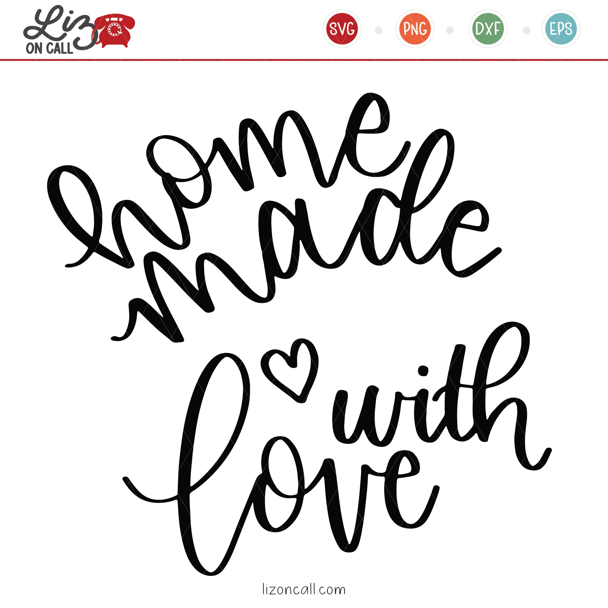 Made With Love SVG PNG DXF cut and print files