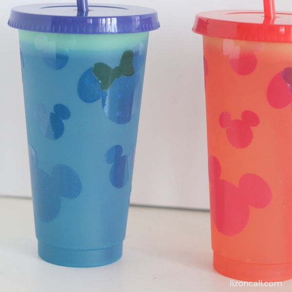 Mouse Heads Reusable Color Changing Cold Cup