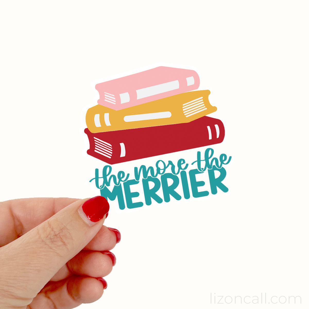 More The Merrier Books Sticker