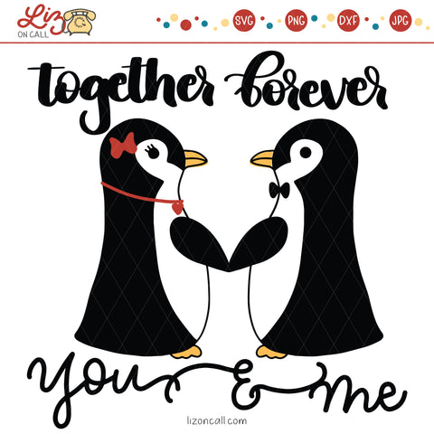Penguin Valentine's Day SVG Files