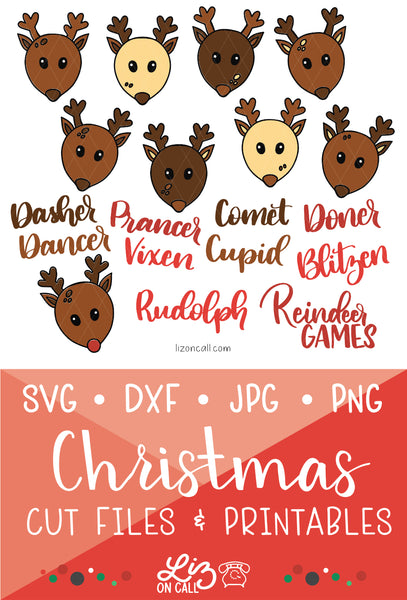 Reindeer Names SVG Files