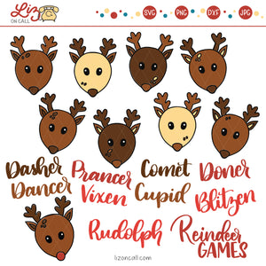 Reindeer Names SVG Files