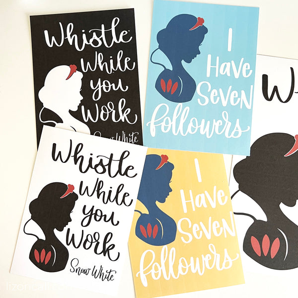 Snow White Word Art Prints