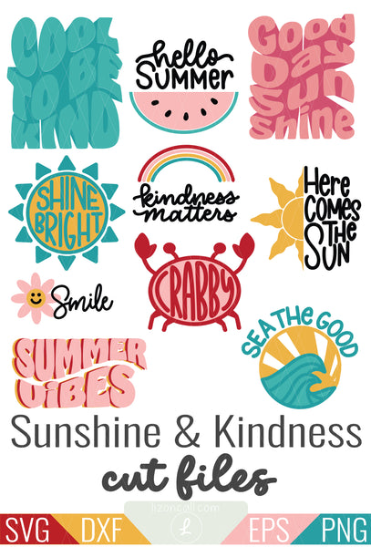 Sunshine & Kindness SVG Cut Files